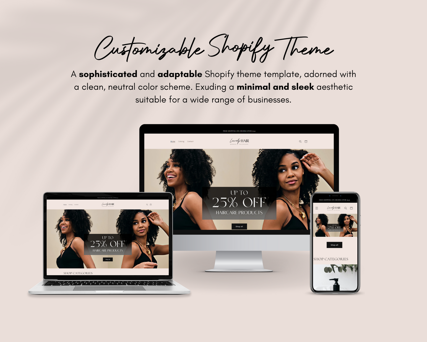 Shopify Website Template | LovelyHair