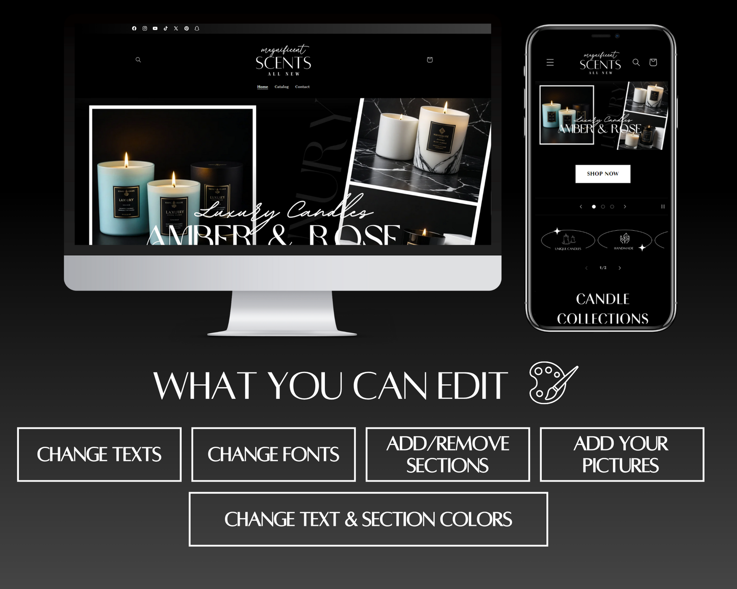 Shopify Website Template | CandleLane Luxury