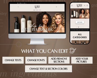 Shopify Website Template | Hair&Beyond Toasted