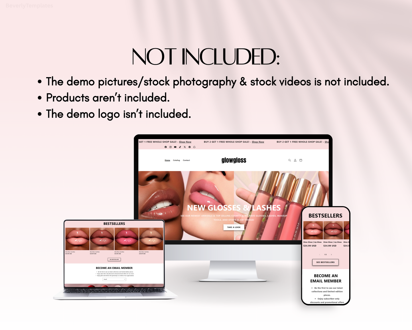 Shopify Website Template | Velour Pink