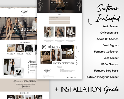 Shopify Website Template | Sophistication (New Version)