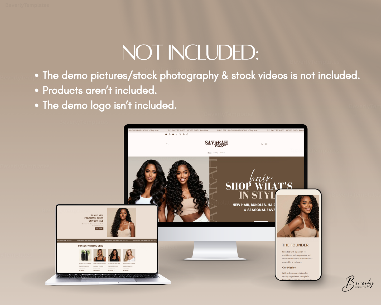 Shopify Website Template | Savarah