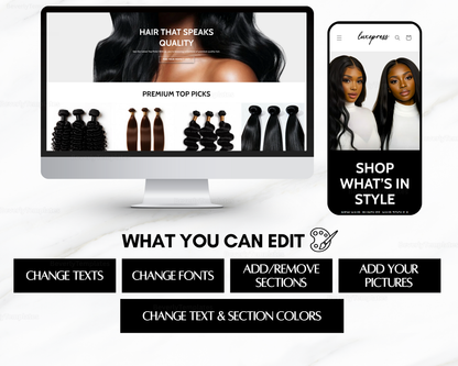 Shopify Website Template | LuxePress White
