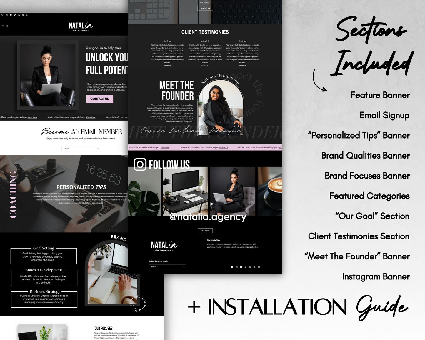 Shopify Website Template | Natalia