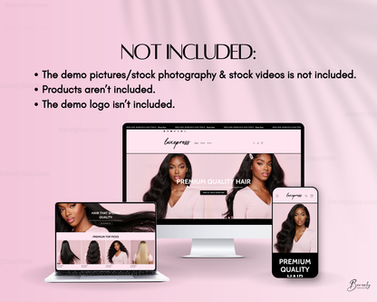 Shopify Website Template | LuxePress Pink