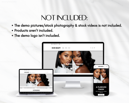 Shopify Website Template | NoirBeauty