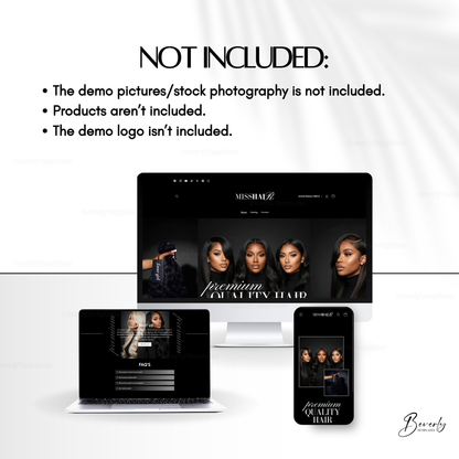 Shopify Website Template | MissHair Onyx