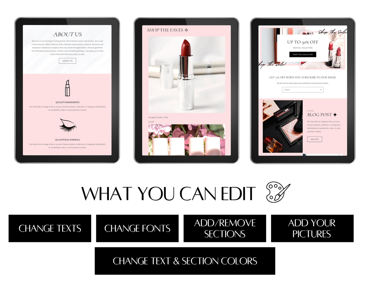 Shopify Website Template | ChicCosmetics