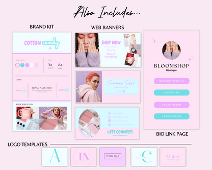 Shopify Website Template | Cotton Candy