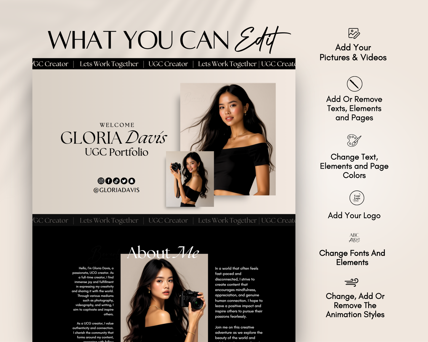 100+ UGC Templates | UGC Canva Portfolio Website | Price lists, UGC Invoices, IG Post templates & More