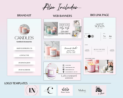 Shopify Website Template | CandleLane Pastel