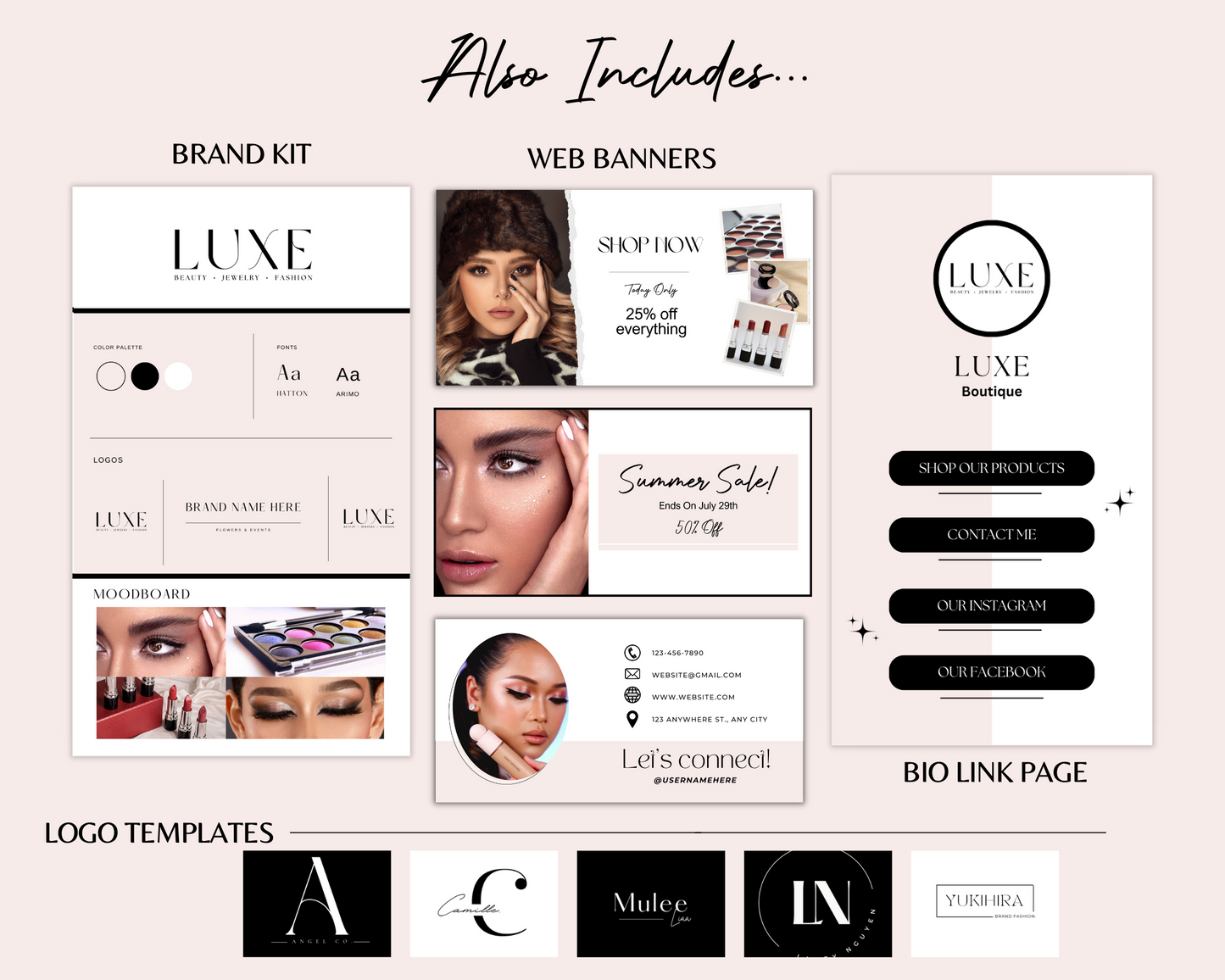 Shopify Website Template | Pink Polish