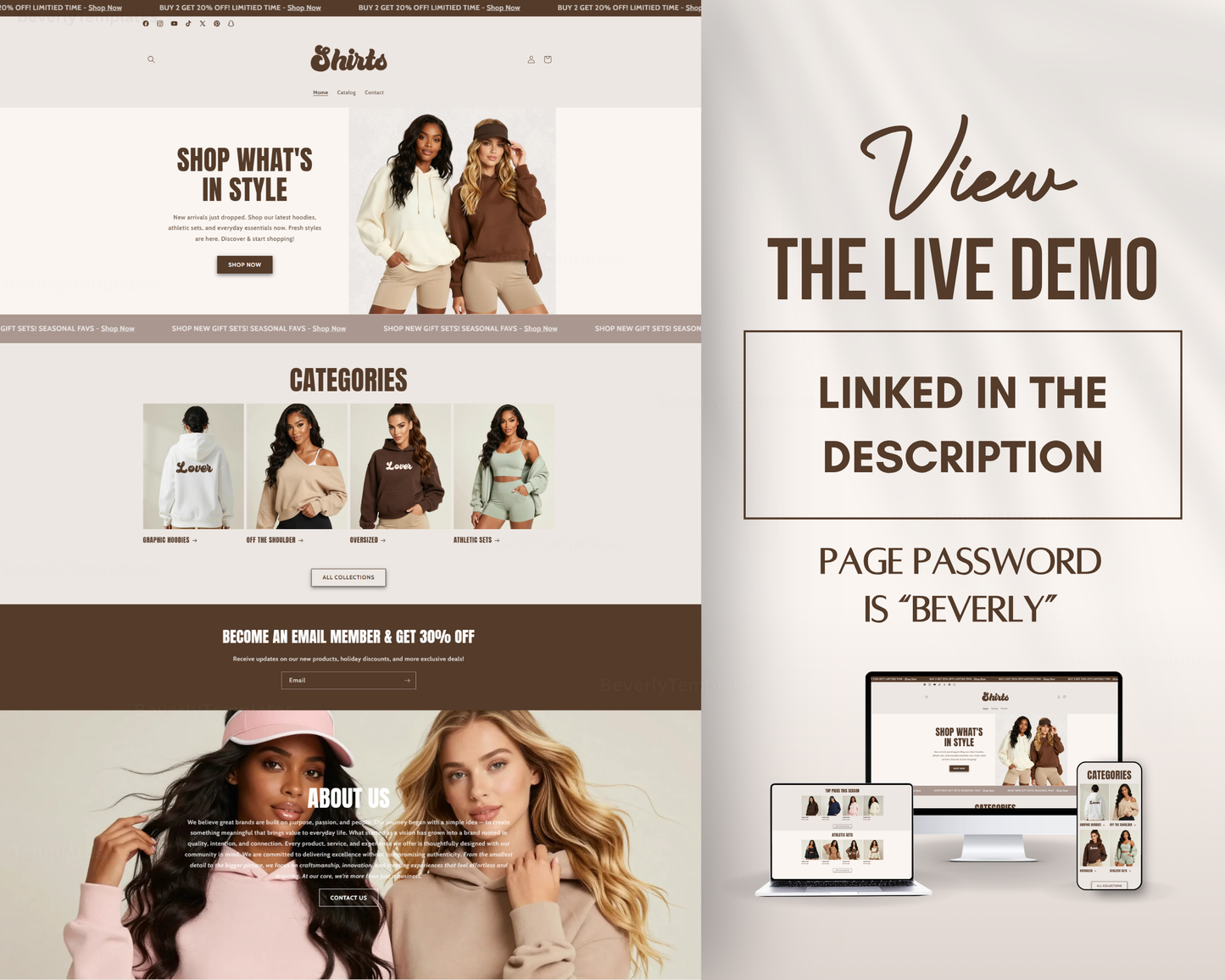 Shopify Website Template | Nuvé Neutral