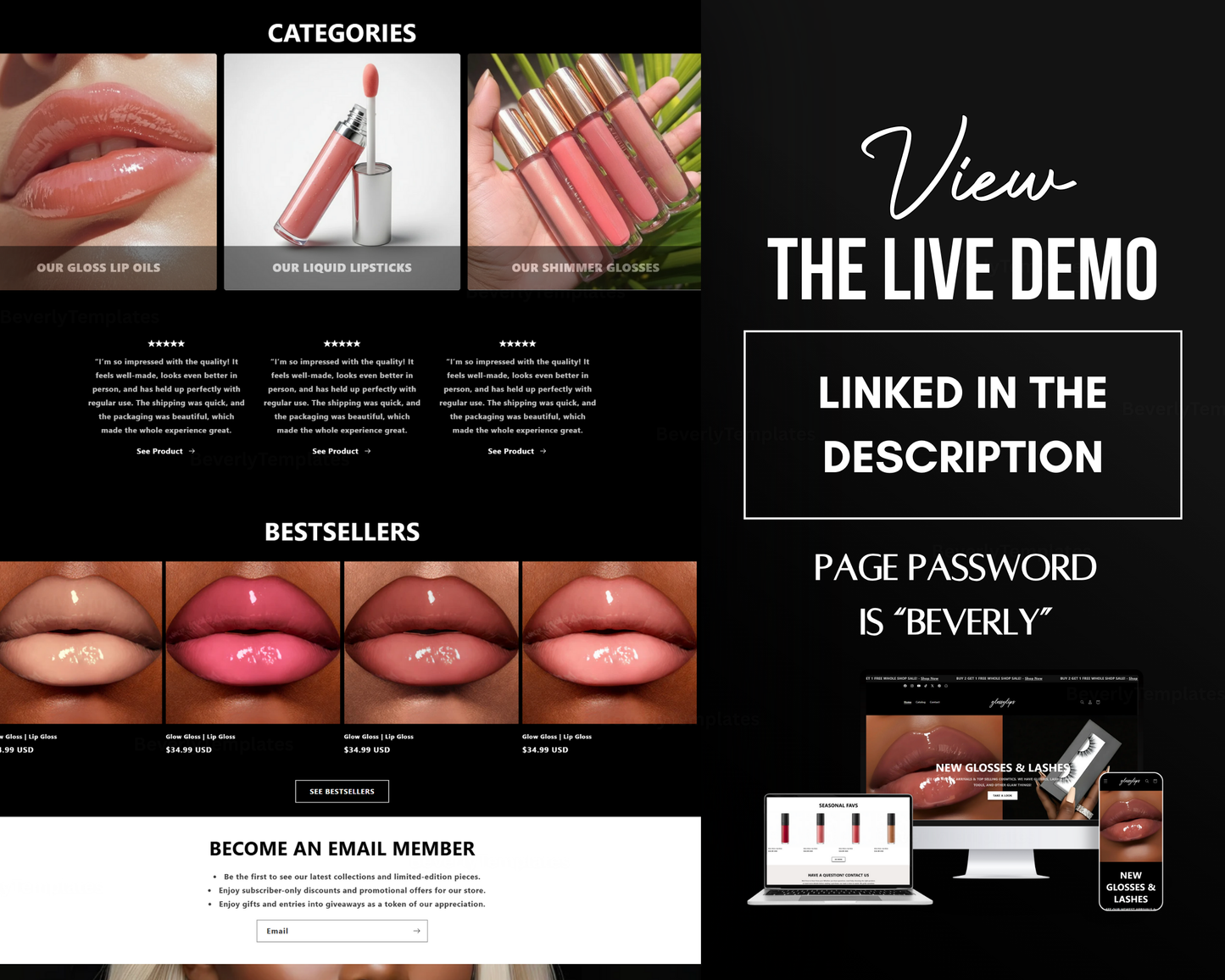 Shopify Website Template | Velour