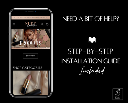 Shopify Website Template | Nude Cosmetics
