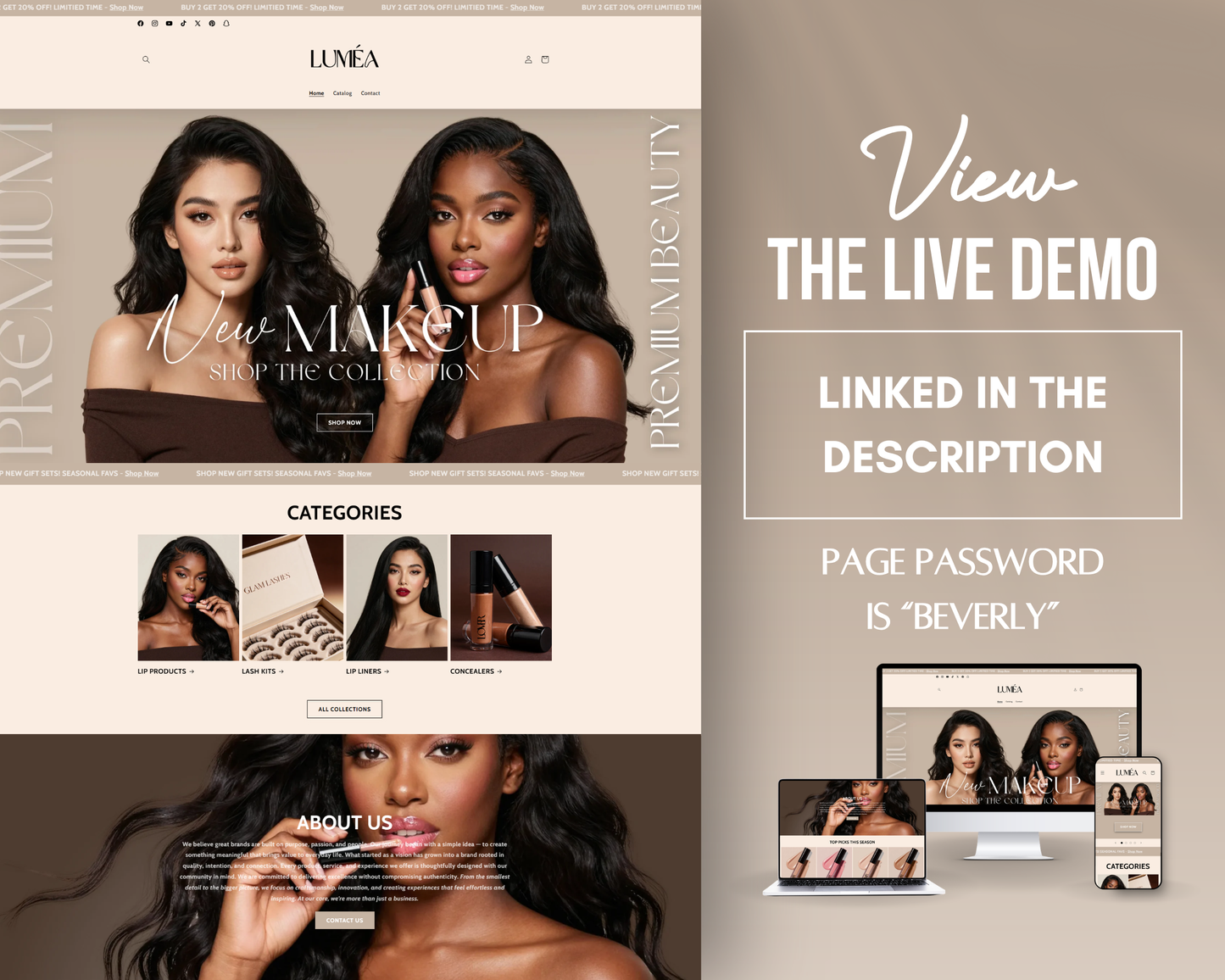 Shopify Website Template | Lumea Flux
