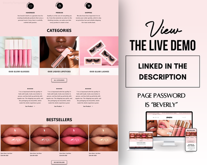 Shopify Website Template | Velour Pink