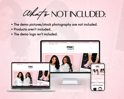 Shopify Website Template | Fabulous In Pink