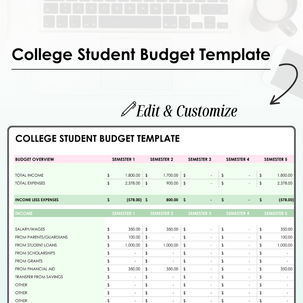 Student Planner Spreadsheets | Google Sheets Bundle