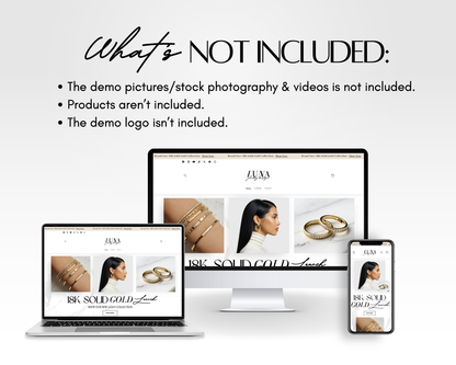 Shopify Website Template | Luna Ivory