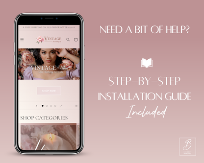 Shopify Website Template | Pink Vintage