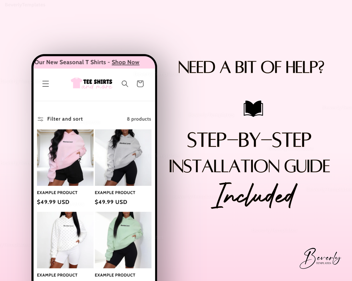 Shopify Website Template | ClaraBelle Pink