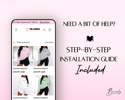 Shopify Website Template | ClaraBelle Pink