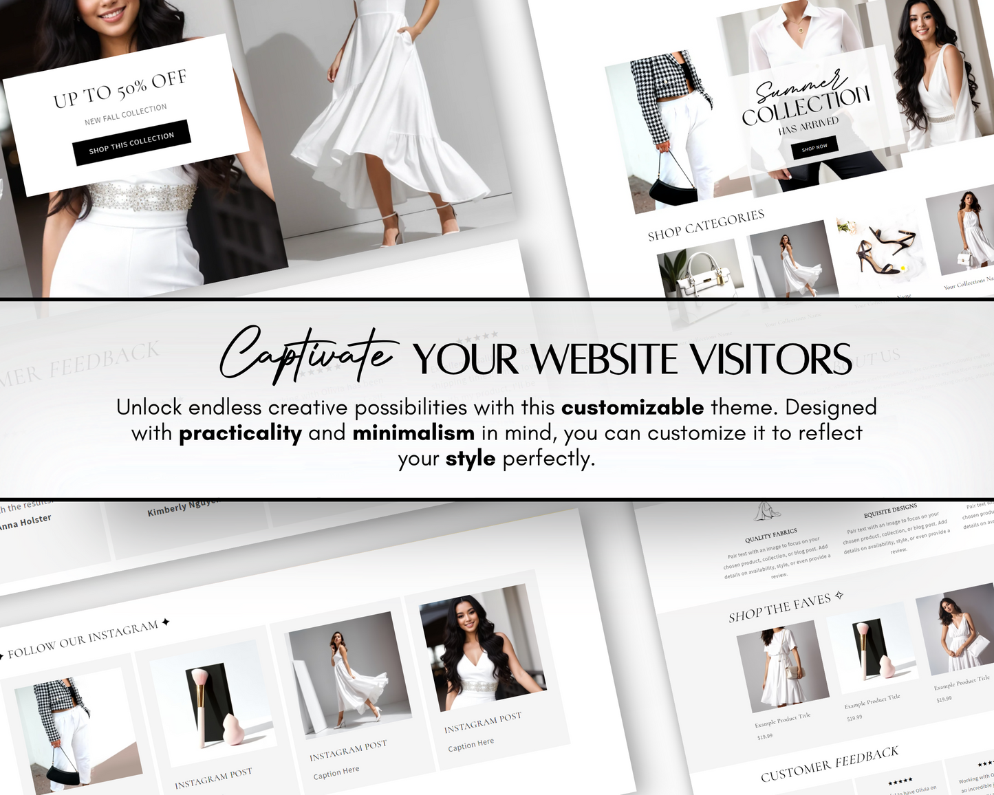 Shopify Website Template | Clean White