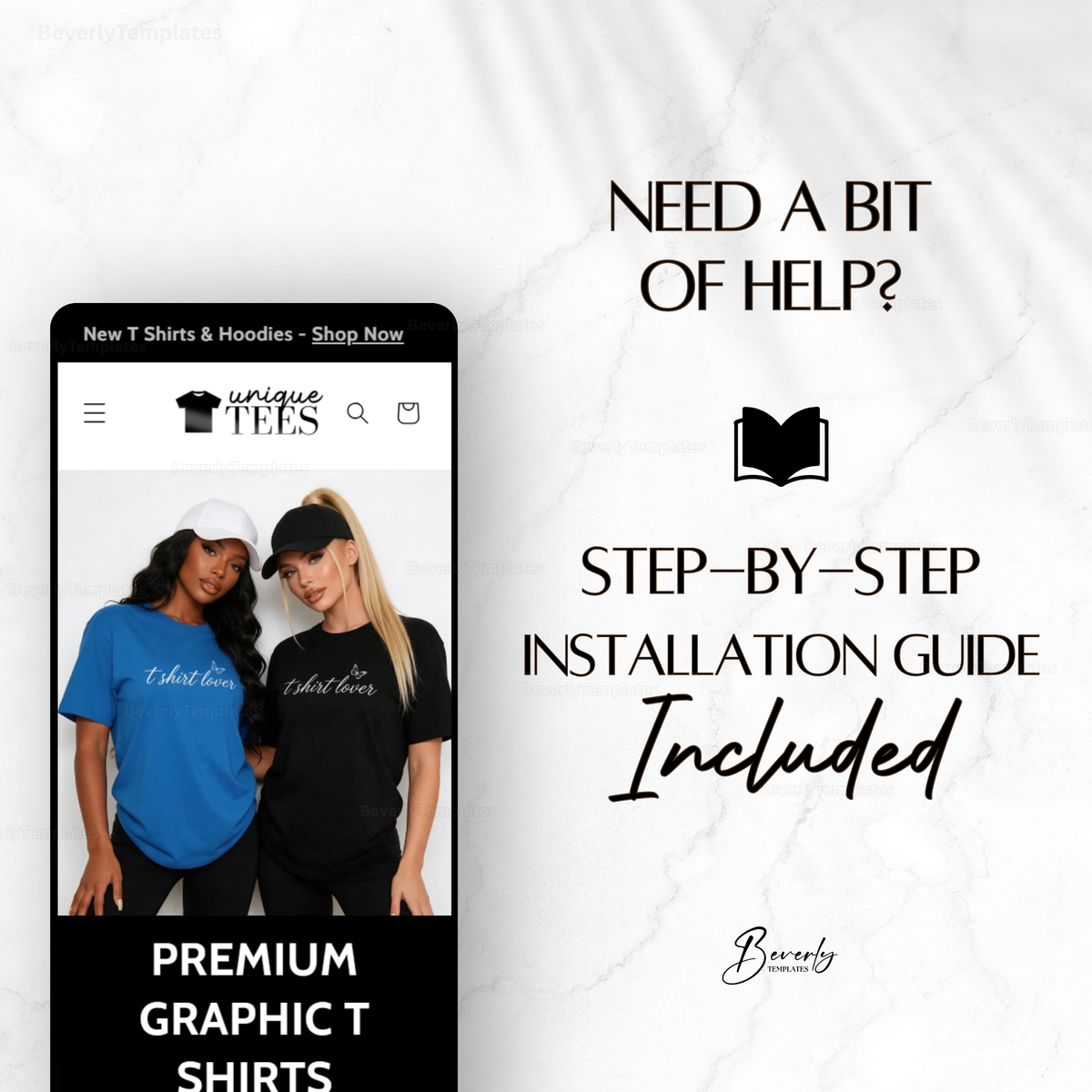 Shopify Website Template | UniqueTees