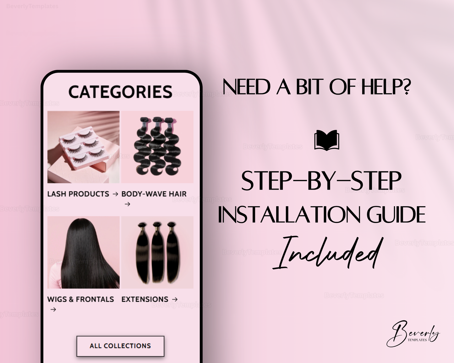 Shopify Website Template | LuxePress Pink