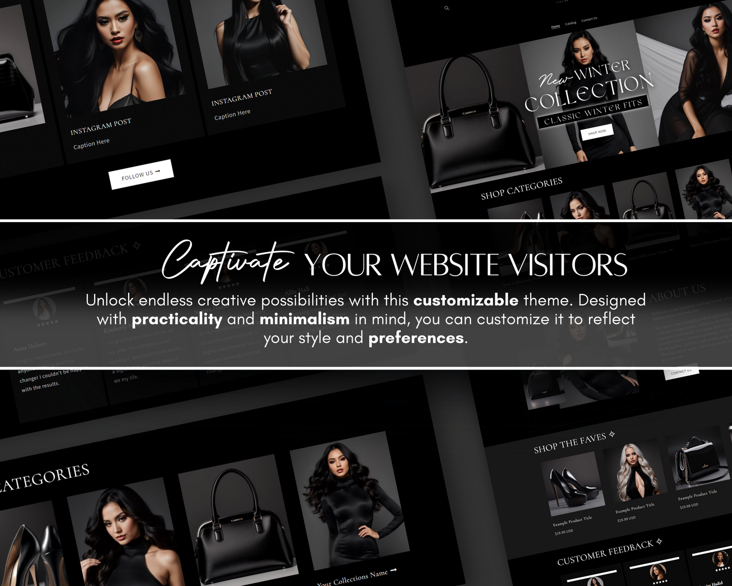 Shopify Website Template | Dark Luxury