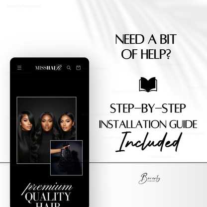 Shopify Website Template | MissHair Onyx