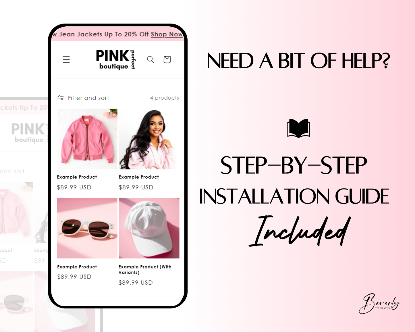 Shopify Website Template | Fabulous In Pink