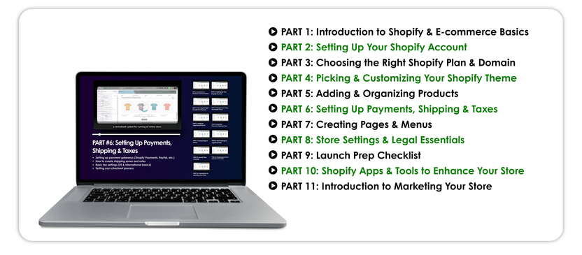 Shopify Course Includes Shopify Course β BeverlyTemplates