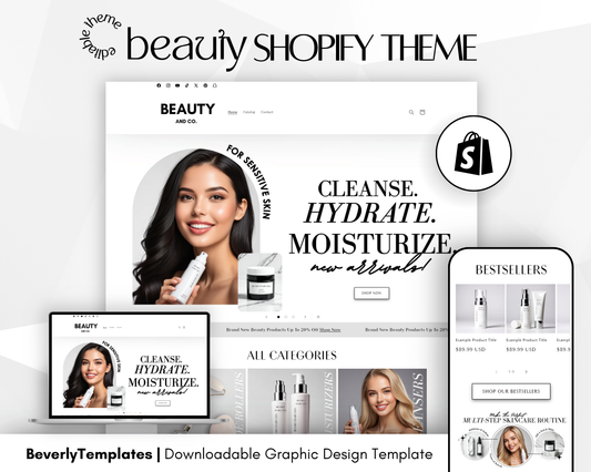 Shopify Website Template | GlowySkin