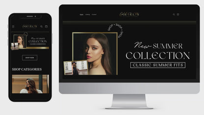 Shopify Website Template | Black & Gold