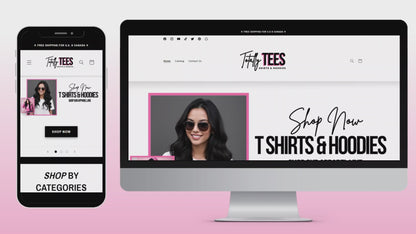 Shopify Website Template | PinkTees