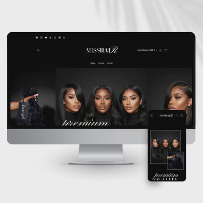 Shopify Website Template | MissHair Onyx