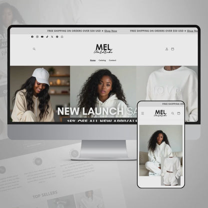 Shopify Website Template | Mel Apparel