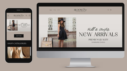 Shopify Website Template | Black & TAN