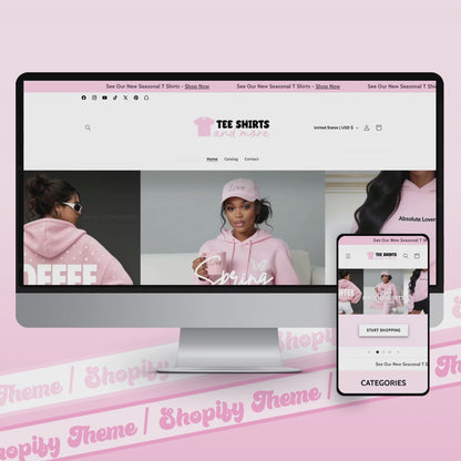 Shopify Website Template | ClaraBelle Pink